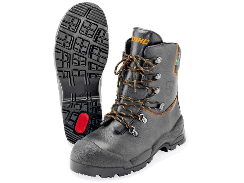 STIHL 00885320442 Master Black Leather Boots Black Size 8 - STC SHOES/ BOOTS - Beattys of Loughrea