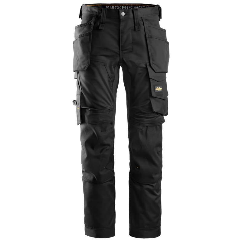 Snickers 6241 Slim - Fit Stretch Trousers with Holster Pockets Black SZ50 W35 / L32 - WORK/ SKI TROUSERS - Beattys of Loughrea