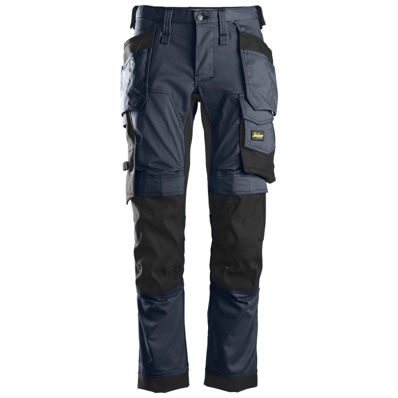 Snickers 6241 Slim - Fit Stretch Trousers with Holster Pockets Navy & Black SZ50 W35 / L32 - WORK/ SKI TROUSERS - Beattys of Loughrea