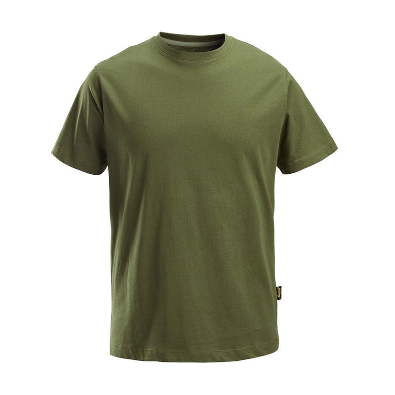 Snickers 2502 Classic T - Shirt Khaki Green Medium - ADULT CLOTHING (NOT WORKWEAR) - Beattys of Loughrea