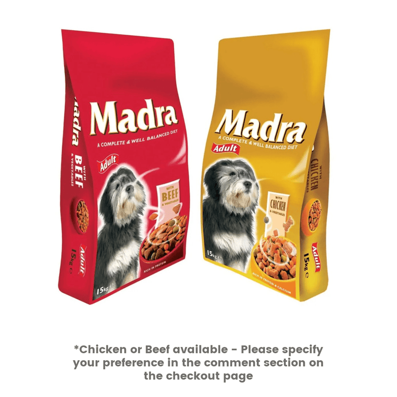 Madra Complete Dog Food Chicken/Beef 15kg - *One Supplied - DOG FOOD - Beattys of Loughrea