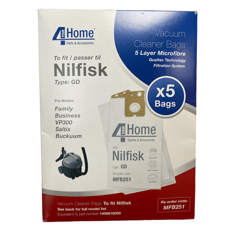 Nilfisk Family - Business Replacement Floorcare Bags MFB251 - VAC BAGS & SPARES - Beattys of Loughrea