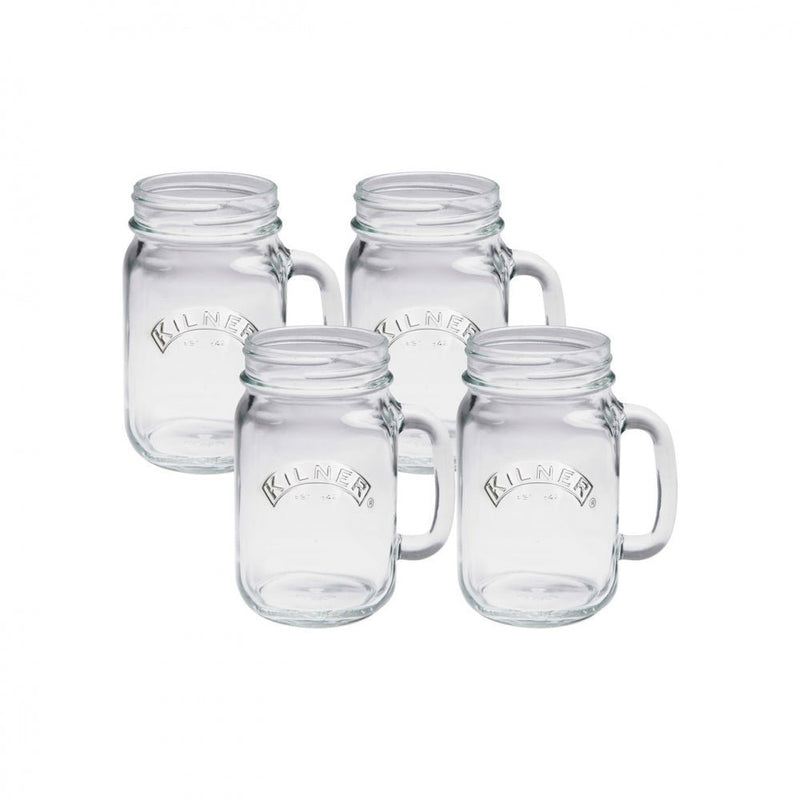 Kilner Set of 4 Handled Jars - 400ml - RAYWARE - Beattys of Loughrea