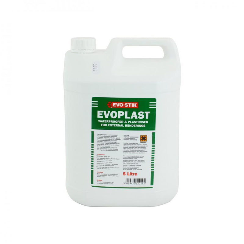 Evo - Stik Evoplast Waterproofer &amp; Plasticiser - 5 Li - TILE ADHESIVE/ADH&GROUT - Beattys of Loughrea