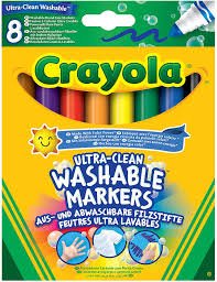 Crayola Pk8 Ultra Clean Washable Broad Markers - ART & CRAFT/MAGIC/AIRFIX - Beattys of Loughrea