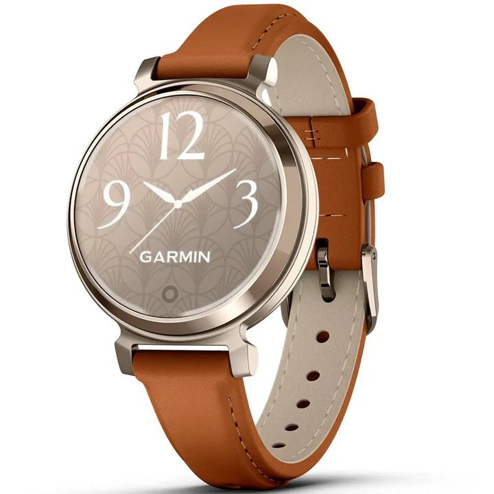 Garmin Lily 2 Classic Cream Gold Tan Smartwatch 010 - 02839 - 02 - SMARTWATCH, FITBIT - Beattys of Loughrea