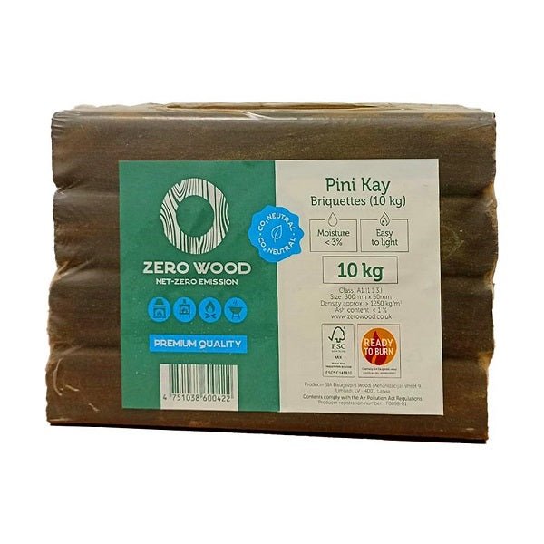 Zero Wood Pini Kay Briquettes 12pk - BRIQUETTES - Beattys of Loughrea