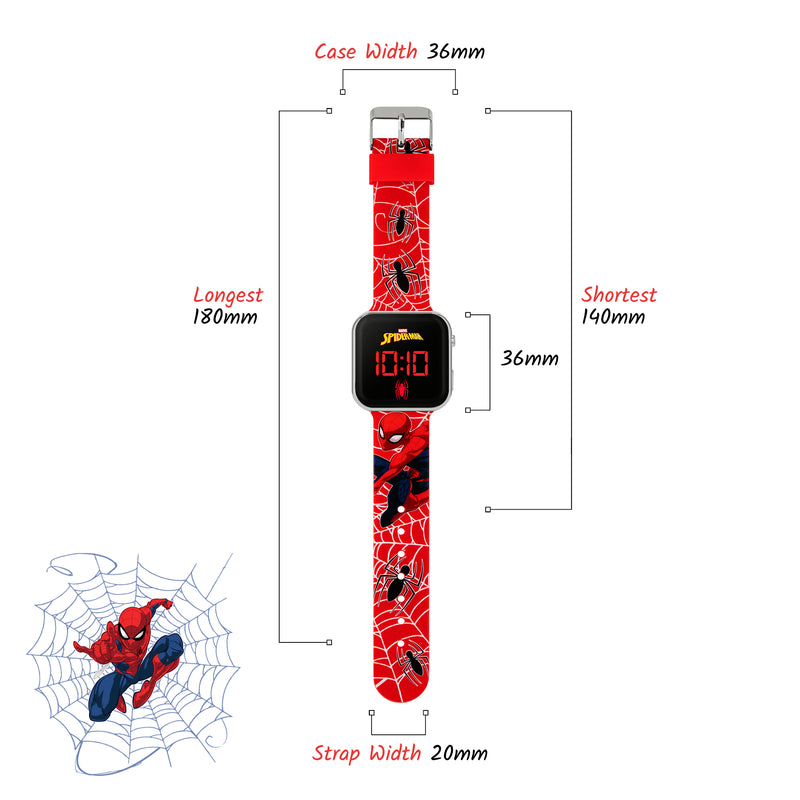 Spiderman Red Strap Led Watch - VTECH/EDUCATIONAL - Beattys of Loughrea