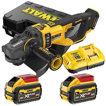 DeWalt 54V Brushless 230mm Angle Grinder | With 2 x 9.0Ah Batteries - ANGLE GRINDERS/ROUTERS - Beattys of Loughrea