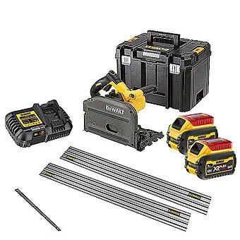 DEWALT DCS520T2 54 Volt XR Flexvolt Plunge Saw Kit, 2 x 6.0Ah Batteries - HANDSAWS - Beattys of Loughrea