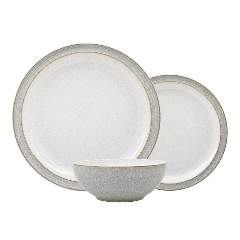 Denby Elements Light Grey 12 Piece Tableware Set