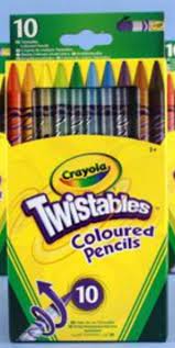 Crayola 10Pk Twistable Pencils - ART & CRAFT/MAGIC/AIRFIX - Beattys of Loughrea