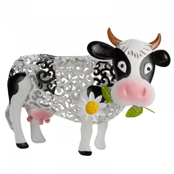 Solar Silhouette Daisy Cow - SOLAR / GARDEN ORNAMENTS - Beattys of Loughrea