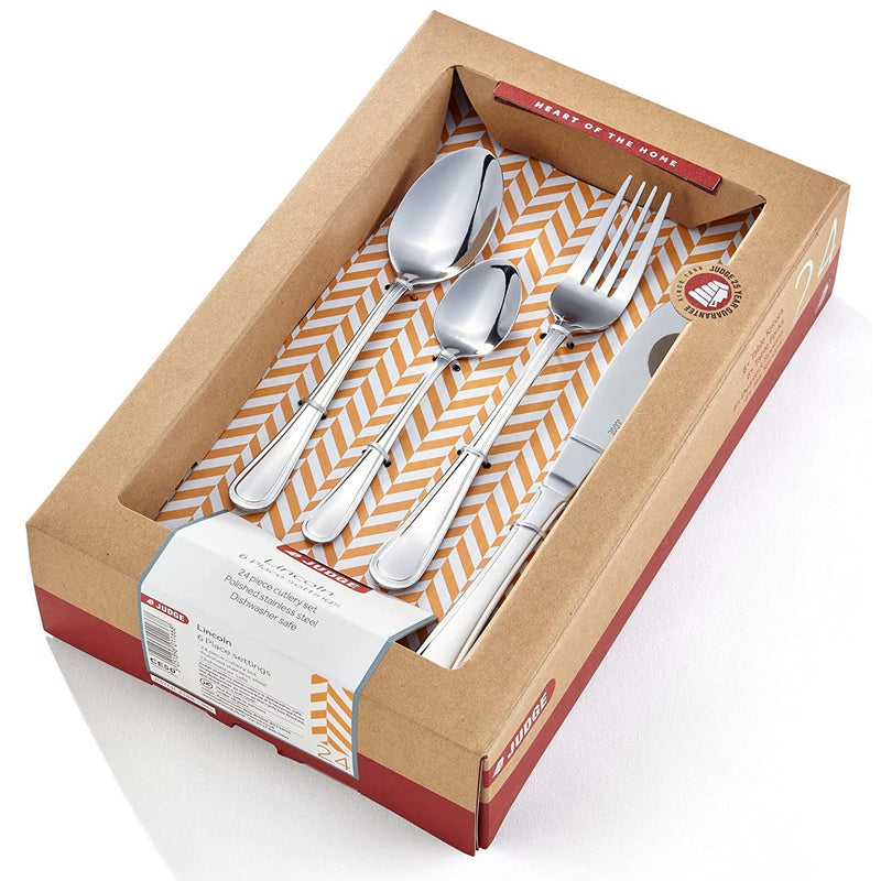 Judge Lincoln 24 Piece Cutlery Set - CUTLERY/KNIFE SET/BLOCK - Beattys of Loughrea