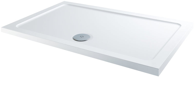 Flair Slimline Rectangle Shower tray 1300mmx800mm - TRAYS/WASTES - Beattys of Loughrea