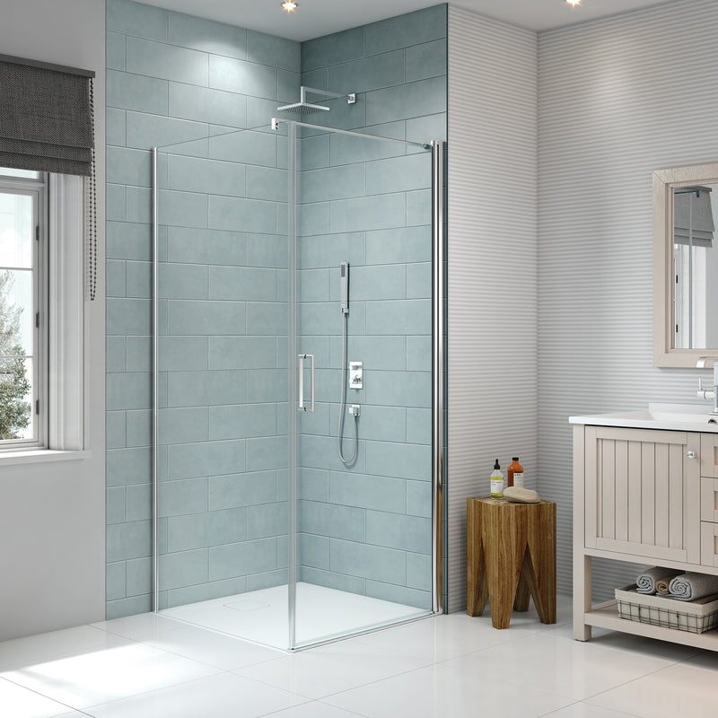 Merlyn 8 Series Frameless Pivot Door Side Panel 900mm - SHOWER DOORS - Beattys of Loughrea