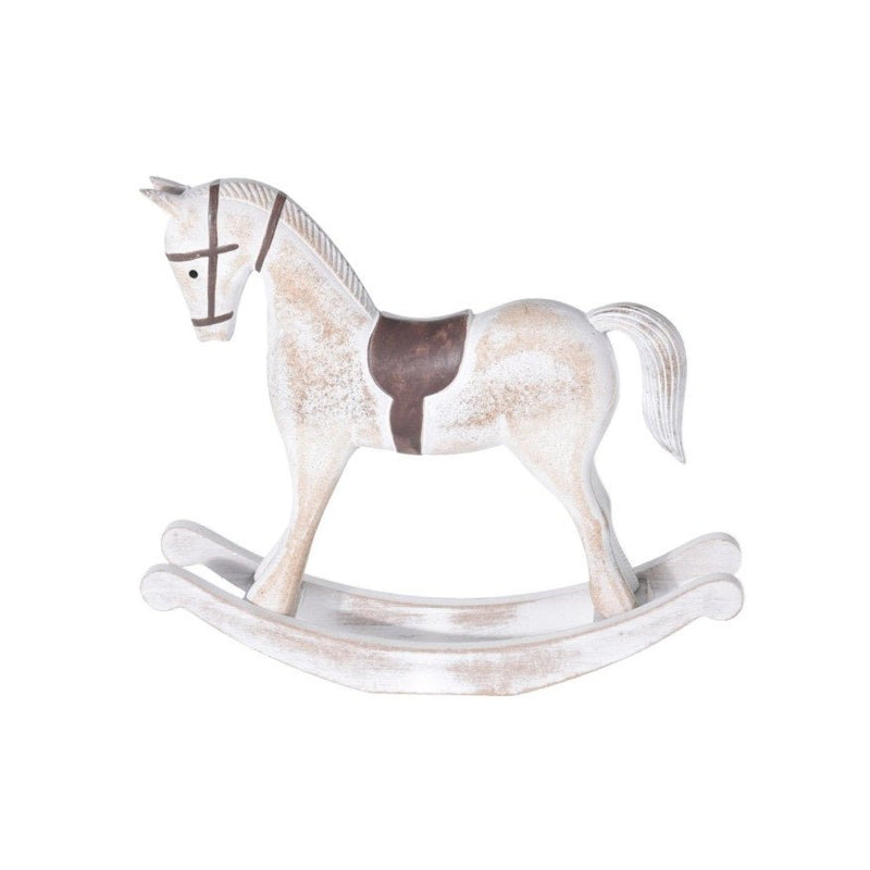 Rocking Horse Ornament 32cm - XMAS CERAMIC WOOD RESIN GLASS ORNAMENTS - Beattys of Loughrea