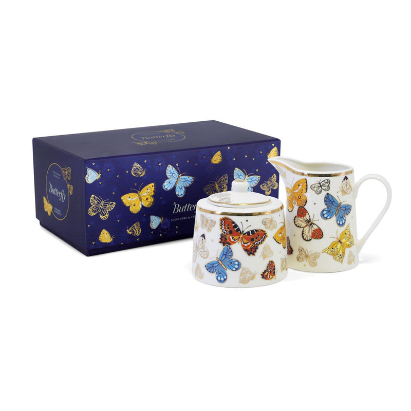 TIPPERARY CRYSTAL Butterfly Sugar Bowl & Milker Set - GENERAL LOOSE WARE - Beattys of Loughrea