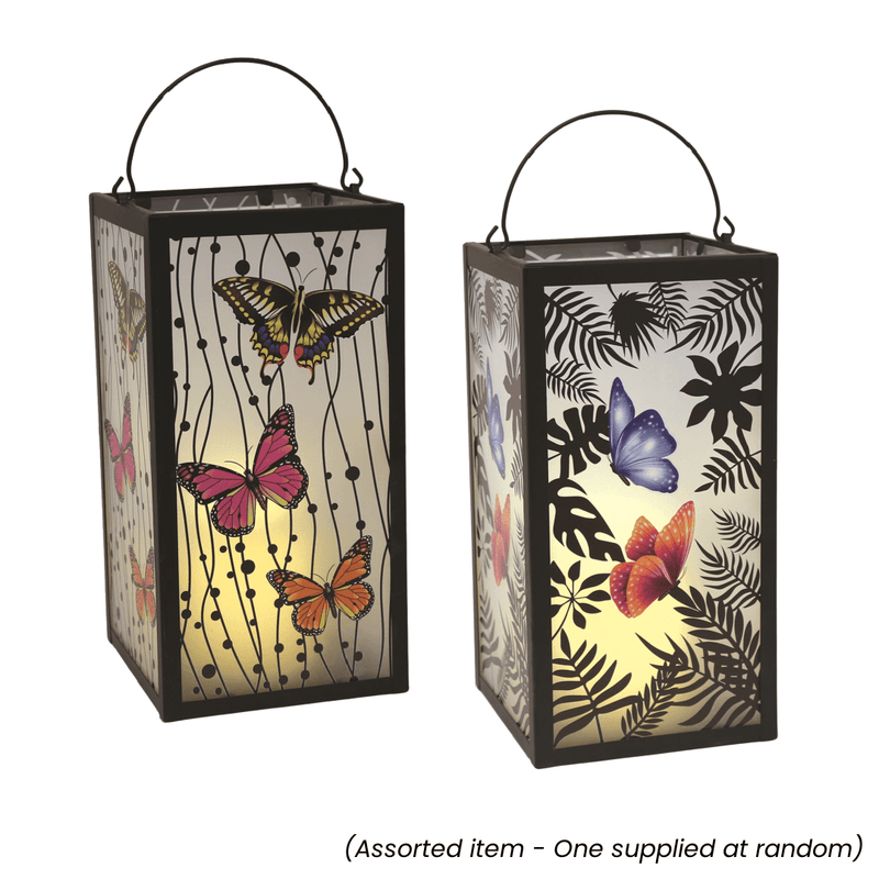 LED Butterfly Lantern 28cm - NIGHT LIGHT PLUG IN - Beattys of Loughrea