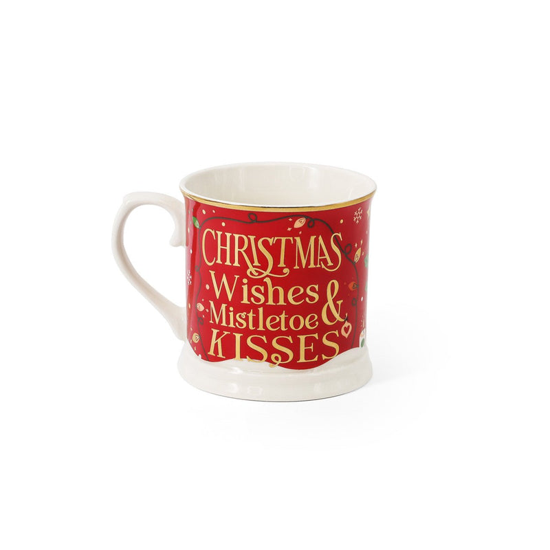 TIPPERARY CRYSTAL Christmas Wishes & Christmas Robin Set of 2 Mugs - MUG SETS - Beattys of Loughrea