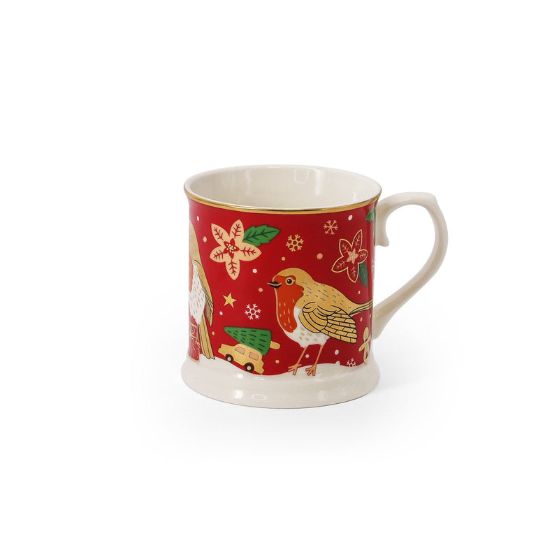 TIPPERARY CRYSTAL Have a Very & Merry and Christmas Robin Set of 2 Mugs - MUG SETS - Beattys of Loughrea