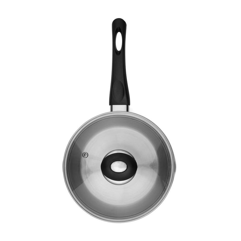 Russell Hobbs 16cm Stainless Steel Saucepan with Pouring Lip - COOKWARE - S/STEEL - Beattys of Loughrea