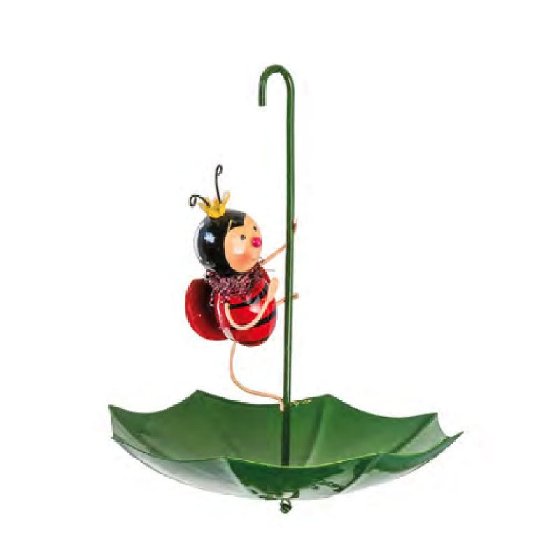 Lady Lulu Ladybird Umbrella Bird Feeder - SOLAR / GARDEN ORNAMENTS - Beattys of Loughrea