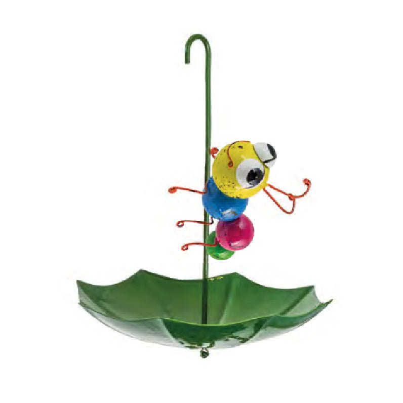 Catmandu Caterpillar Umbrella Bird Feeder - SOLAR / GARDEN ORNAMENTS - Beattys of Loughrea