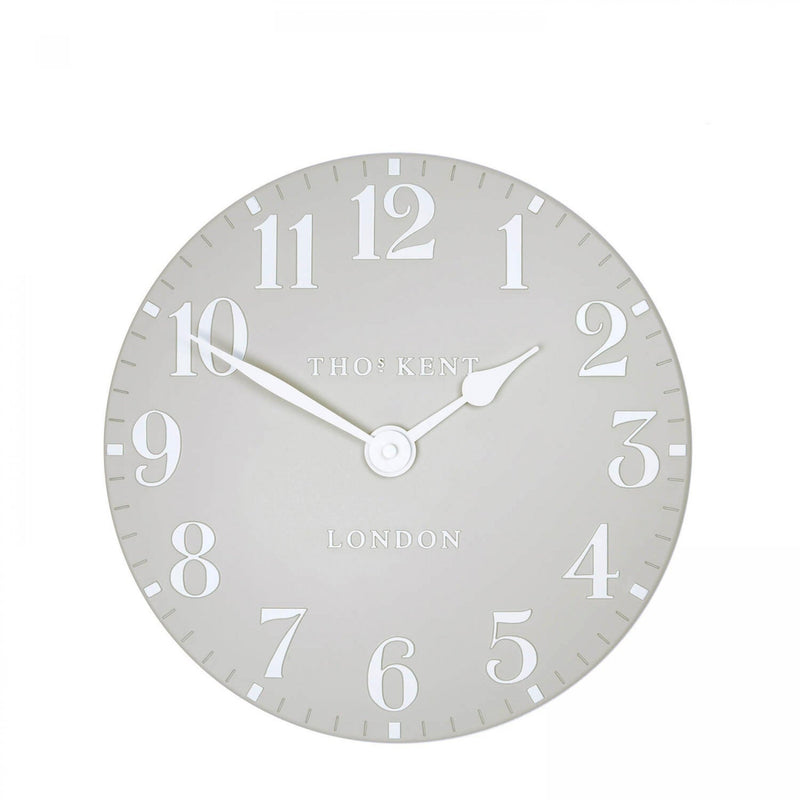 Thomas Kent 12" Arabic Wall Clock Dove Grey - CLOCKS - Beattys of Loughrea