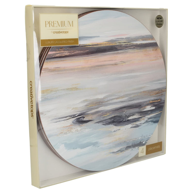 Creative Tops Tranquility 4pc Round Placemats 29 cm - TABLEMATS/COASTERS - Beattys of Loughrea