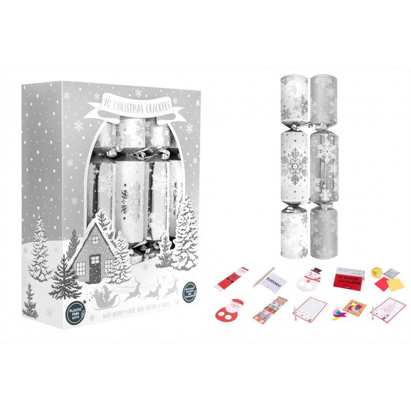 Christmas 10 Pack of Family Snowflake Crackers - XMAS ACCESSORIES - Beattys of Loughrea