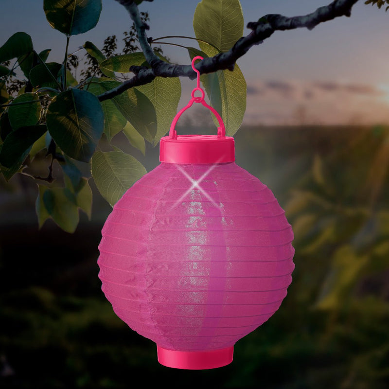 24cm Nylon Solar Lantern Assorted - One Supplied* - SOLAR / GARDEN ORNAMENTS - Beattys of Loughrea