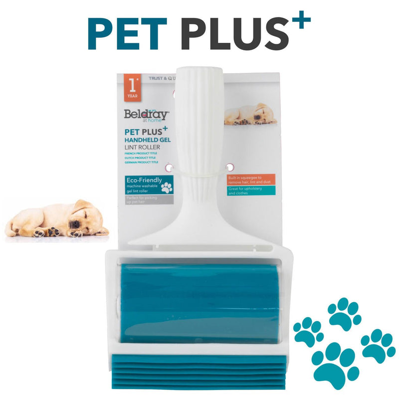 Beldray Pet Plus+ Handheld TPR Gel Lint Roller with Squeegee - PET SHAMPOO FLEA PWDR GROOMING - Beattys of Loughrea