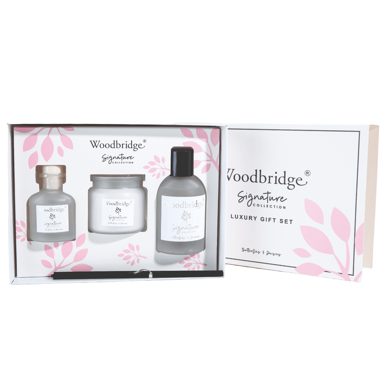 Butterflies & Daisies Luxury Gift Set by Woodbridge - POT POURRI/AROMATHERAPY/OILS/DIFFUSER - Beattys of Loughrea