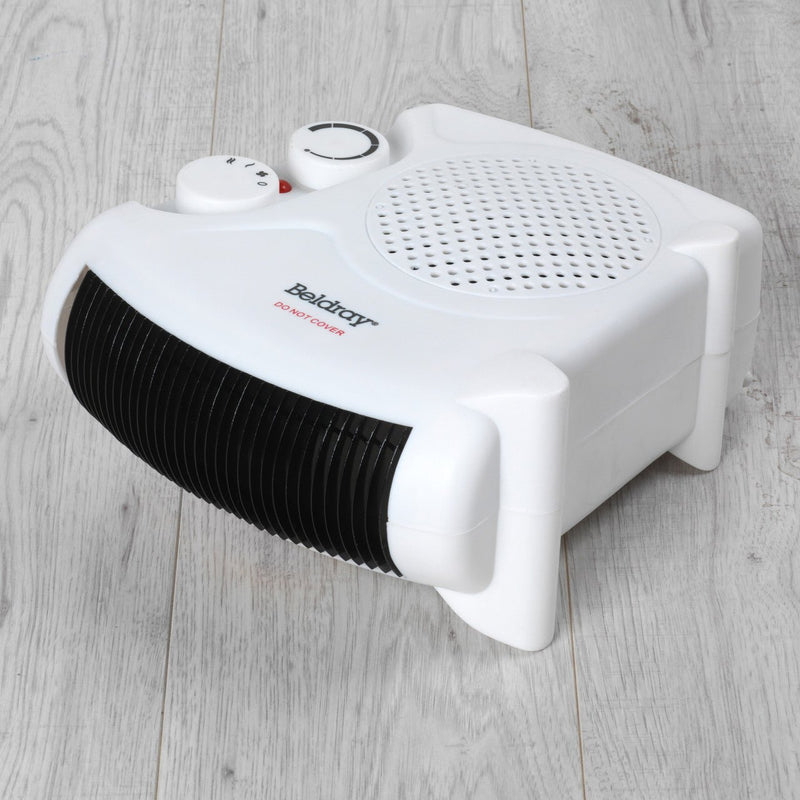 Beldray Upright/Flat Fan Heater with Cool Air Function 2000W - FAN HEATERS - Beattys of Loughrea