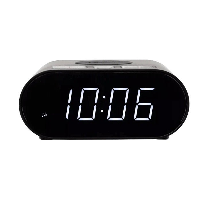 Roberts Ortus Charge FM Radio Alarm | ORTUSCHARGEBK - CLOCK RADIO / DIGITAL CLOCKS - Beattys of Loughrea