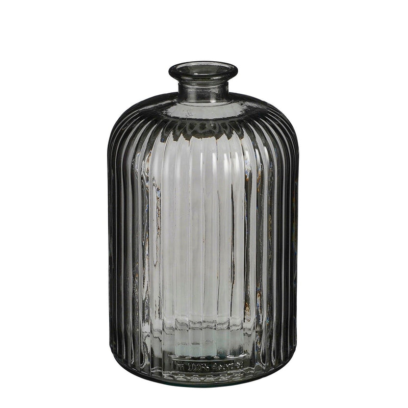 Jessica Bottle Recycled Glass Anthracite 23 x 15cm - GLASS GIFTWARE - DEC STONES - Beattys of Loughrea