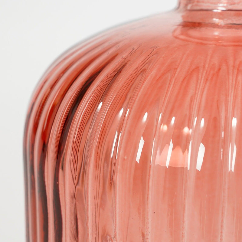 Jessica Bottle Recycled Glass Pink 23 x 15cm - GLASS GIFTWARE - DEC STONES - Beattys of Loughrea