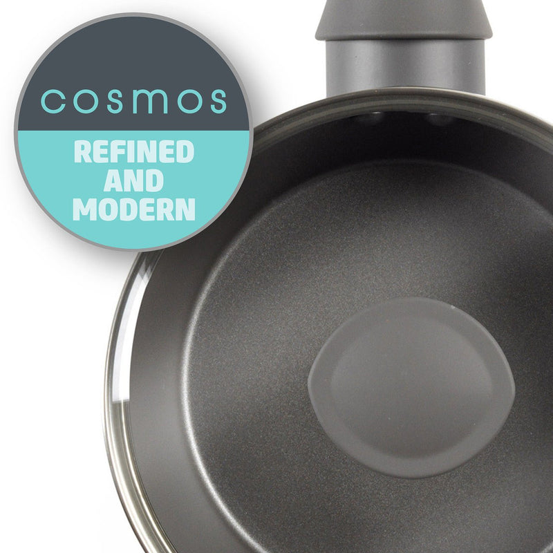 Salter Cosmos Collection 16cm Non-Stick Saucepan - COOKWARE - S/STEEL - Beattys of Loughrea