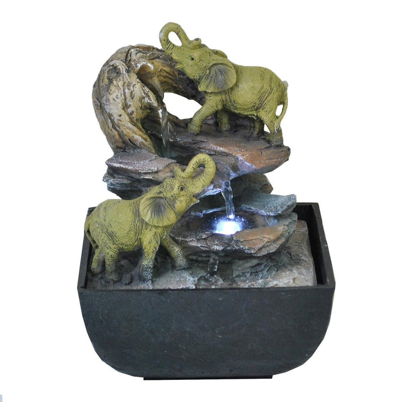 Elephants Oasis Mini Indoor Water Fountain - ORNAMENTS - Beattys of Loughrea