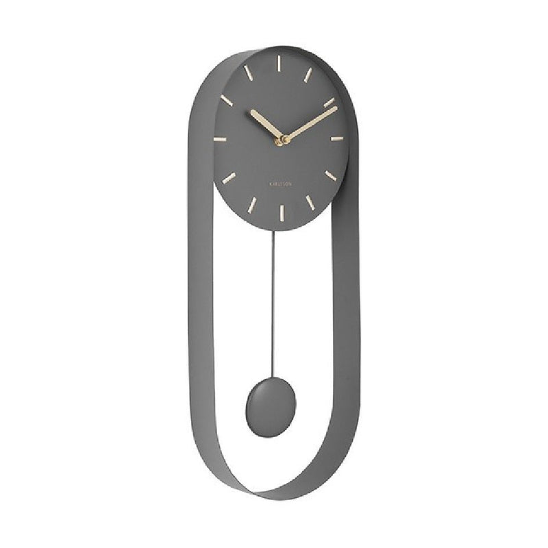 Karlsson Wall Clock Pendulum Charm Grey - CLOCKS - Beattys of Loughrea