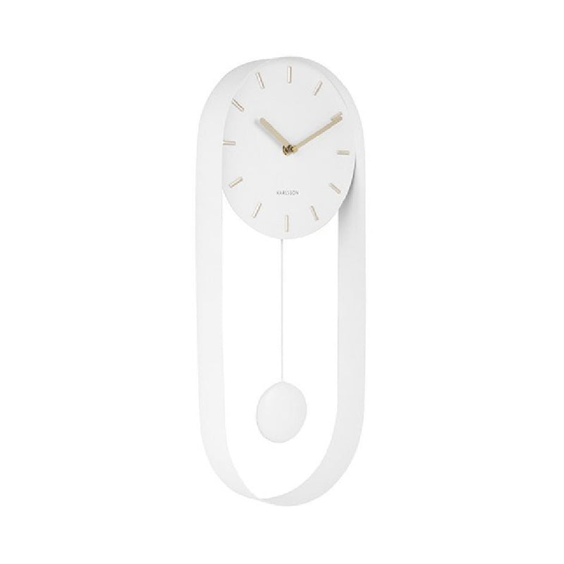 Karlsson Wall Clock Pendulum Charm White - CLOCKS - Beattys of Loughrea