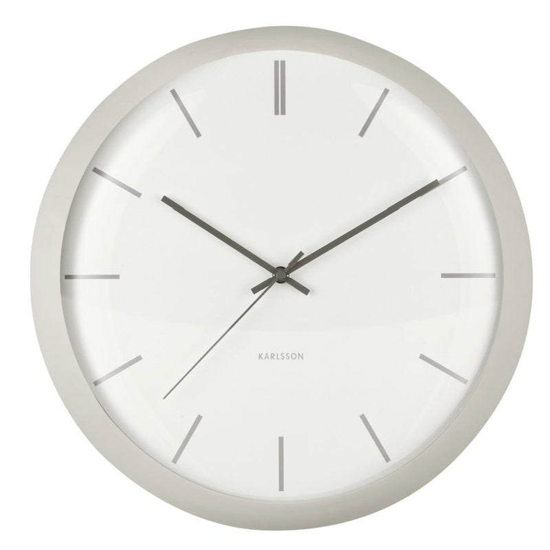 Karlsson Wall Clock Nirvana Globe Warm Grey - CLOCKS - Beattys of Loughrea