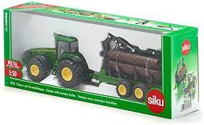 Siku 1:50 Jd Tractor With Forestry Trailer - FARMS/TRACTORS/BUILDING - Beattys of Loughrea