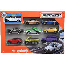 Matchbox 9 Pack Assorted - CARS/GARAGE/TRAINS - Beattys of Loughrea