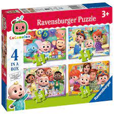 Cocomelon 4 In A Box 12/16/20/24Pce Puzzle - JIGSAWS - Beattys of Loughrea