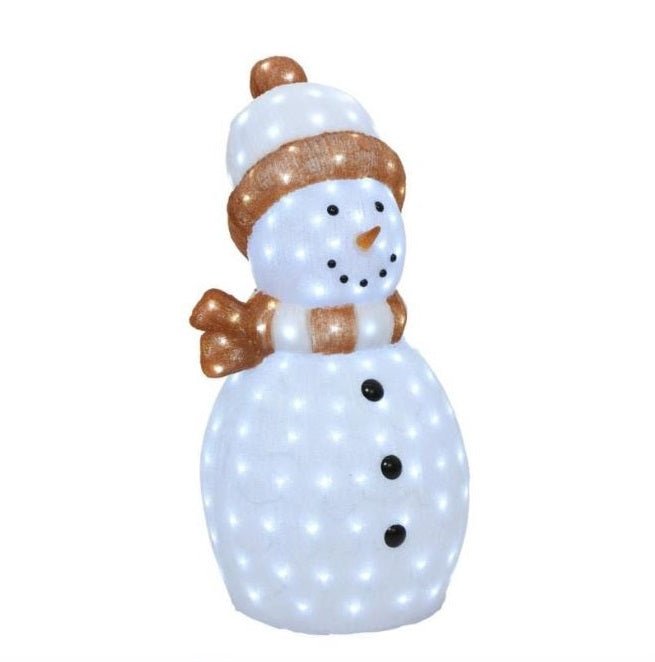 Lumineo LED Acrylic Snowman - (3FT) 89cm - XMAS LIGHTED OUTDOOR DECOS - Beattys of Loughrea