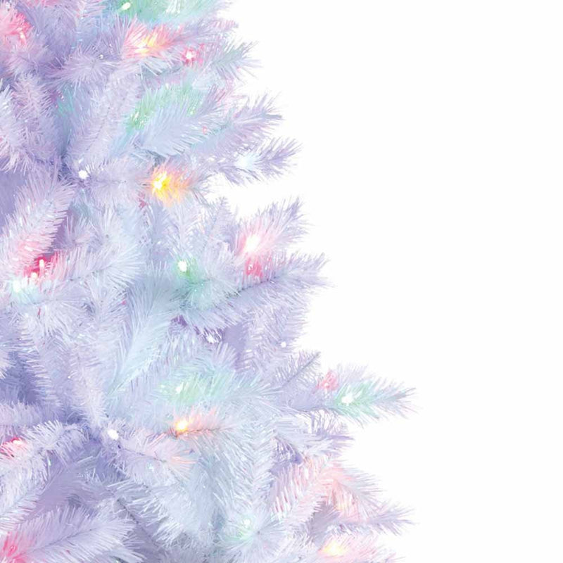 7ft (2.1m) Premier Pre-Lit White Spruce Tree with Iridescent Tips - Beattys of Loughrea , www.beattys.ie