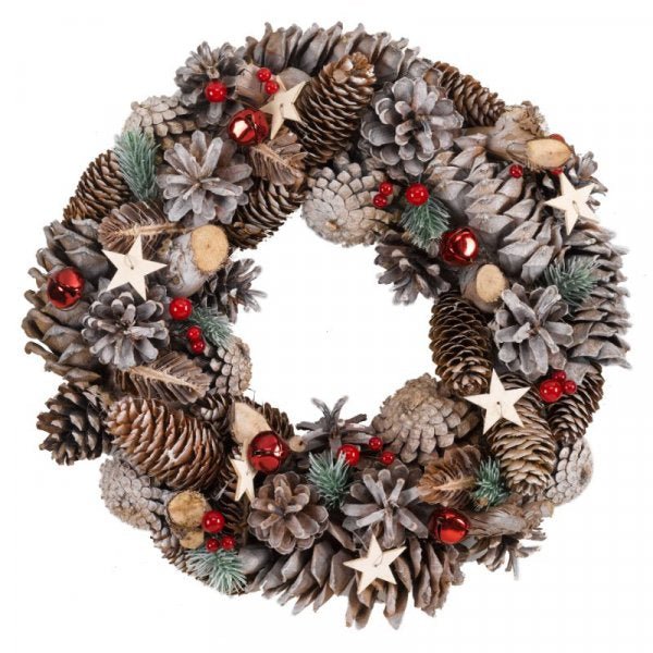 FrostStar Wreath - 30cm - XMAS WREATHS - Beattys of Loughrea