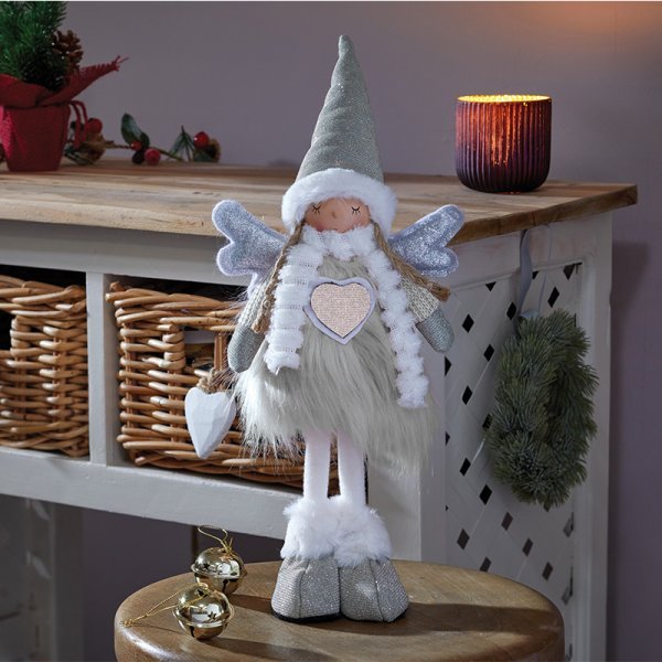 Angelica Fairy Princess Large 65cm - Silver - XMAS SOFT DECOS - Beattys of Loughrea